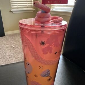 Pink and Orange Snake Tumbler